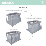 Łóżeczko turystyczne dwupoziomowe z funkcją kojca 3w1 Eazy sleep Heather grey, Pebble / Beaba