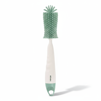 Szczotka do butelek i smoczków silikonowa Sage Green / Beaba