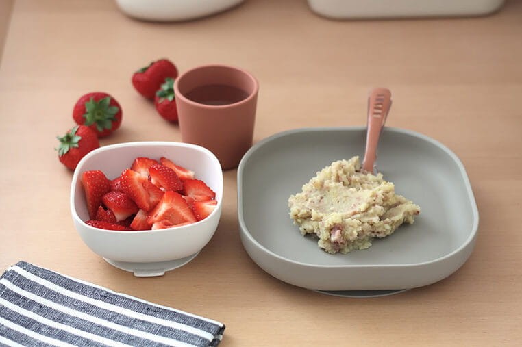 Komplet naczyń z silikonu z przyssawką Terracotta / Beaba