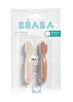 Zestaw 2 silikonowych pierwszych łyżeczek-gryzaków: Praline, clay / Beaba