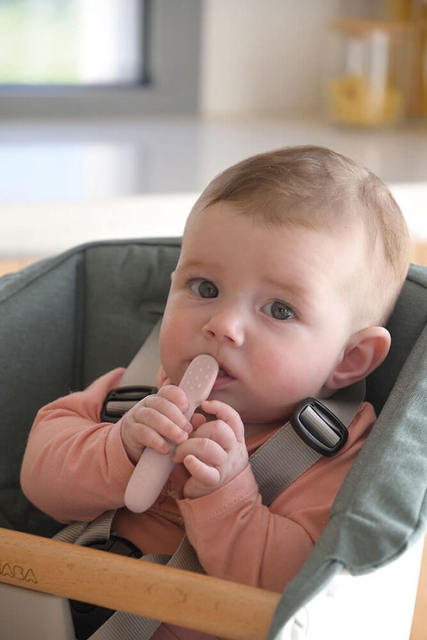 Zestaw 2 silikonowych pierwszych łyżeczek-gryzaków: Cotton candy, sorbet / Beaba