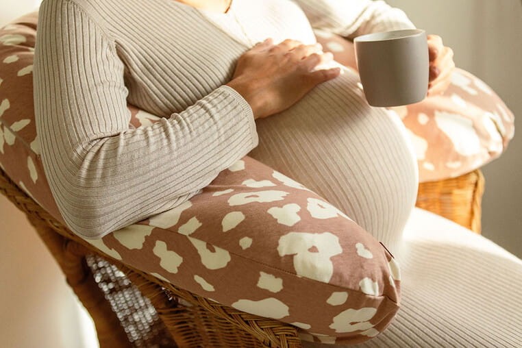 Ergonomiczna poduszka rogal dla kobiet w ciąży i karmiących Big Flopsy™, Print Jersey Savannah Bloom / Beaba