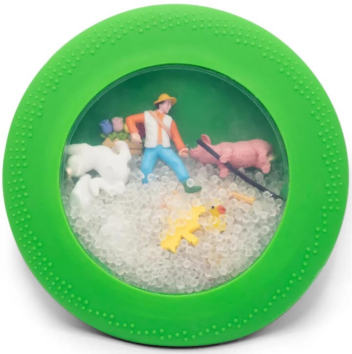 Sensoryczny dysk z figurkami A-Ku-Ku! Peekaboo - Farma / Jellystone