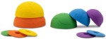 Silikonowe kubeczki, miseczki do układania i do wody z tonącymi dyskami Cups Rainbow / Jellystone
