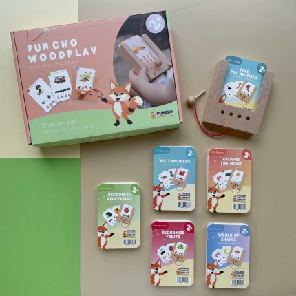 Zestaw dla dzieci 2+. Pudełko WiemTo i 6 Zestawów Kart / WiemTo