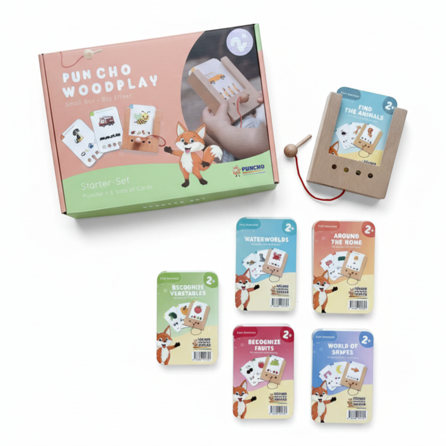 Zestaw dla dzieci 2+. Pudełko WiemTo i 6 Zestawów Kart / WiemTo