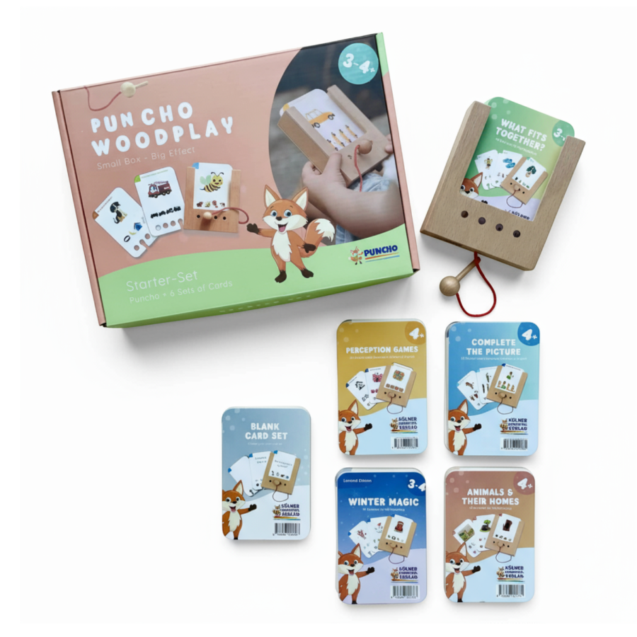 Zestaw dla dzieci 3-4 lat. Pudełko WiemTo i 6 Zestawów Kart / WiemTo