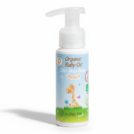 Organiczna oliwka brzoskwiniowa z Inca Inchi do pielęgnacji i masażu dla dzieci i niemowląt, 50 ml / Azeta Bio