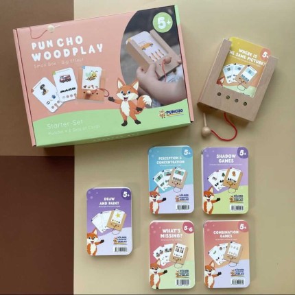 Zestaw dla dzieci 5+. Pudełko WiemTo i 6 Zestawów Kart / WiemTo