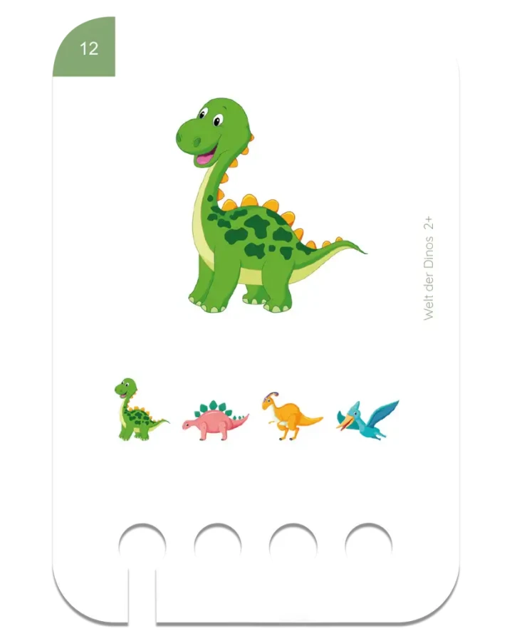 Rozpoznawanie Dinozaurów. Karty WiemTo dla dzieci 2+ / WiemTo