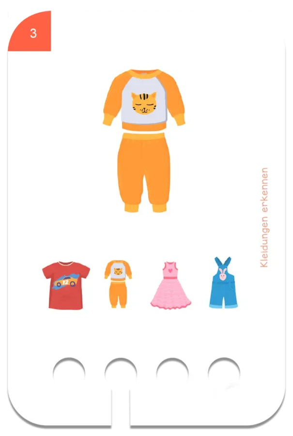 Rozpoznawanie Ubrań. Karty WiemTo dla dzieci 2+ / WiemTo