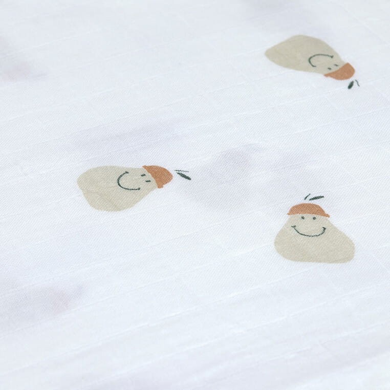 Bambusowy otulacz kocyk 120x120cm zestaw 2 szt. Happy Fruits Pear / Lassig