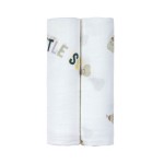 Bambusowy otulacz kocyk 120x120cm zestaw 2 szt. Happy Fruits Pear / Lassig