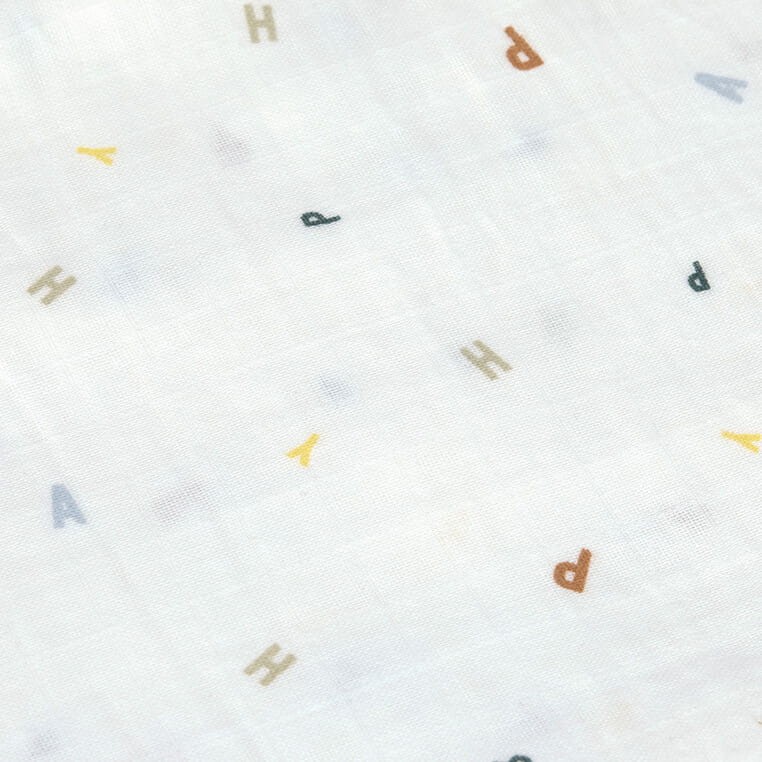 Muślinowy otulacz kocyk z bawełny organicznej 60x60cm zestaw 3 szt. Happy Fruits blue / Lassig