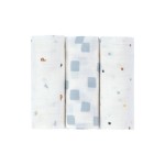 Muślinowy otulacz kocyk z bawełny organicznej 60x60cm zestaw 3 szt. Happy Fruits blue / Lassig