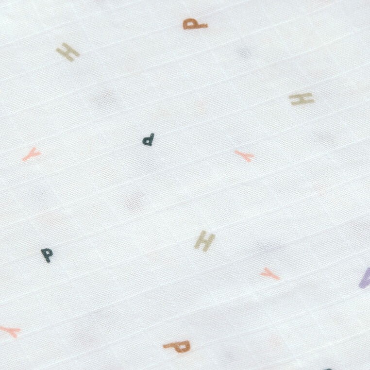 Muślinowy otulacz kocyk z bawełny organicznej 60x60cm zestaw 3 szt. Happy Fruits peach / Lassig