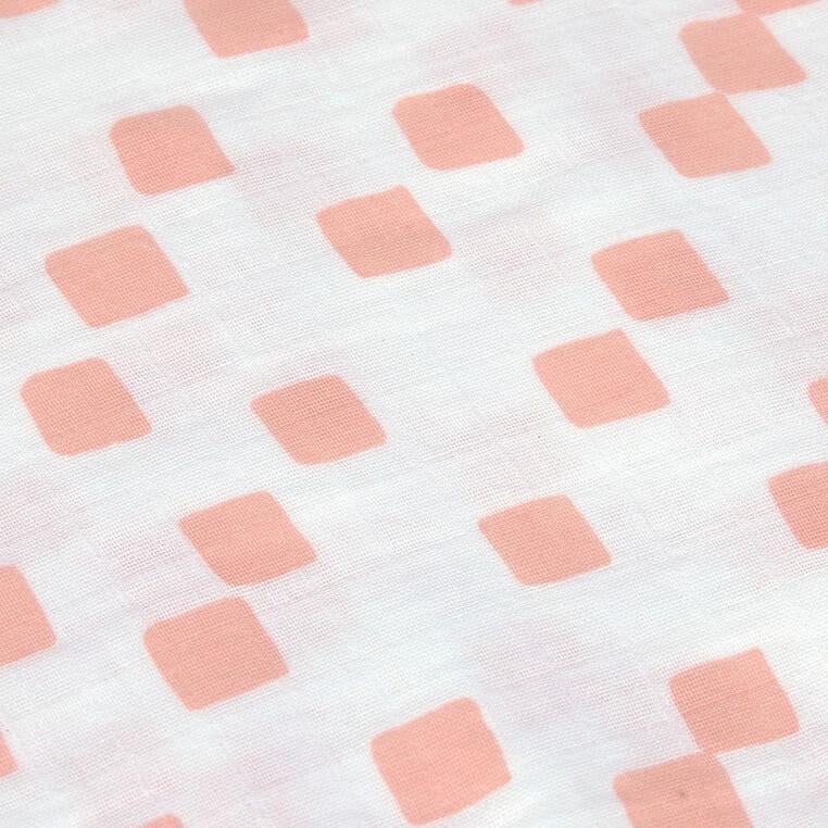 Muślinowy otulacz kocyk z bawełny organicznej 60x60cm zestaw 3 szt. Happy Fruits peach / Lassig