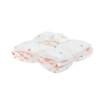 Muślinowy otulacz kocyk z bawełny organicznej 60x60cm zestaw 3 szt. Happy Fruits peach / Lassig