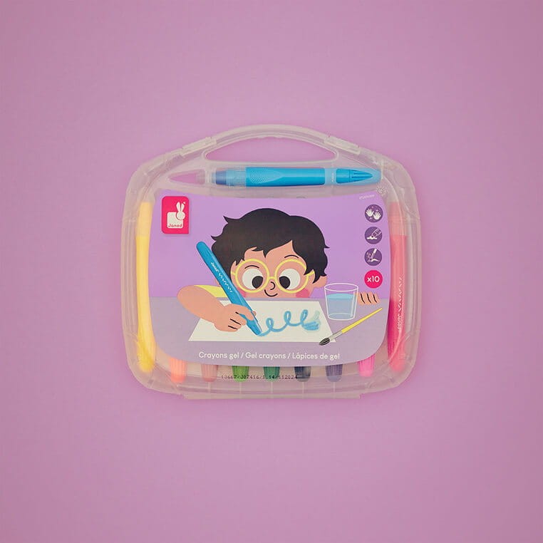 Kredki żelowe 10 kolorów 3+ / Janod