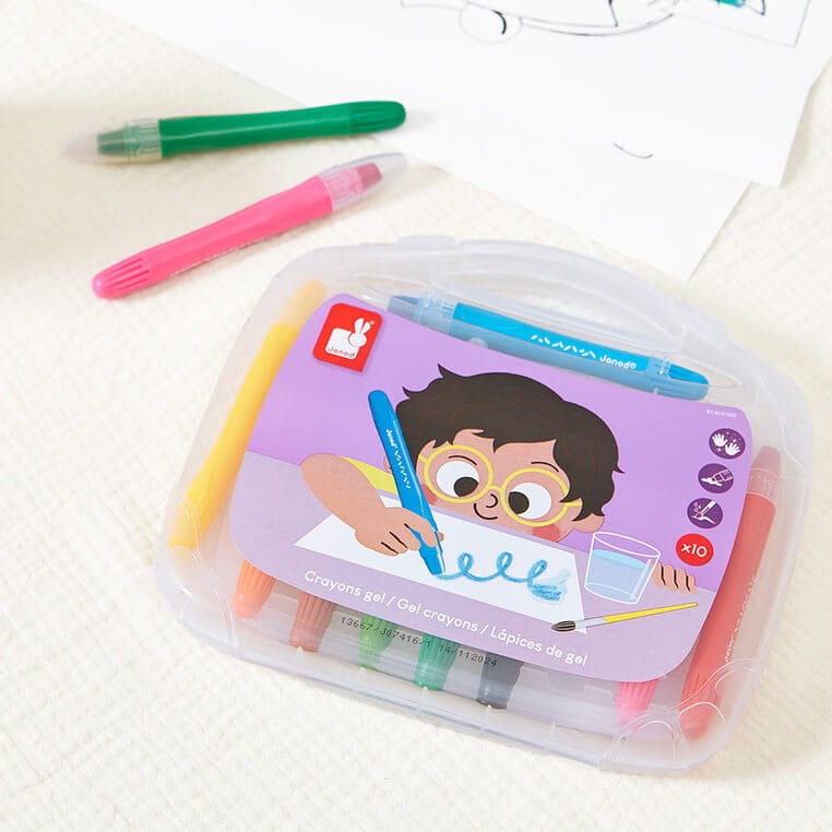 Kredki żelowe 10 kolorów 3+ / Janod