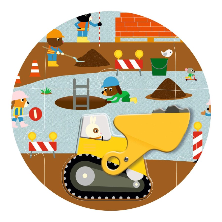 Puzzle kartonowe gigant PLAC BUDOWY / Djeco