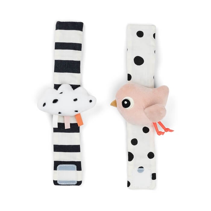 Zabawka na rączkę, 2 szt. - Happy Clouds Powder / Done by Deer