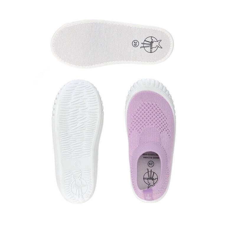 Ultrawygodne elastyczne trampki dziecięce z antypoślizgową podeszwą Splash & Fun lilac / Lassig