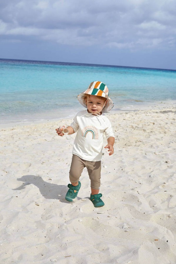 Dwustronny kapelusz przeciwsłoneczny UV80 Splash & Fun Fale pink-nature / Lassig