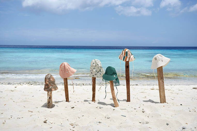 Dwustronny kapelusz przeciwsłoneczny UV80 Splash & Fun Fale pink-nature / Lassig