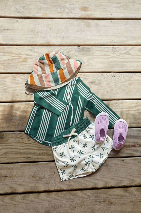 Dwustronny kapelusz przeciwsłoneczny UV80 Splash & Fun Fale pink-nature / Lassig