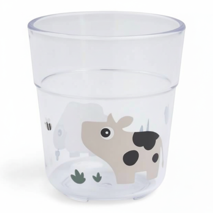 Kubek dla dziecka Glass L 220ml Tiny Farm Sand / Done by Deer