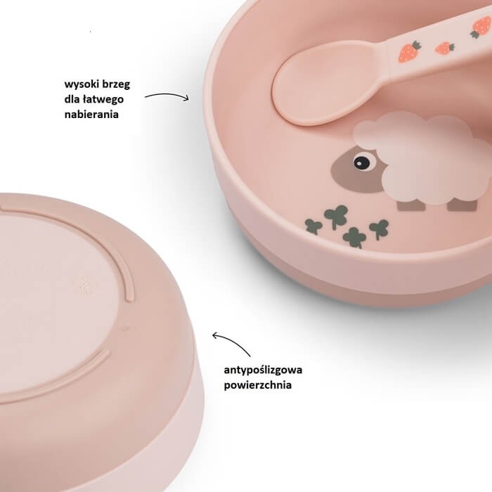 Miska dla dziecka Foodie Tiny Farm Powder / Done by Deer