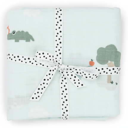 Otulacz Kocyk Bawełniany 120x120cm Playground Blue / Done by Deer