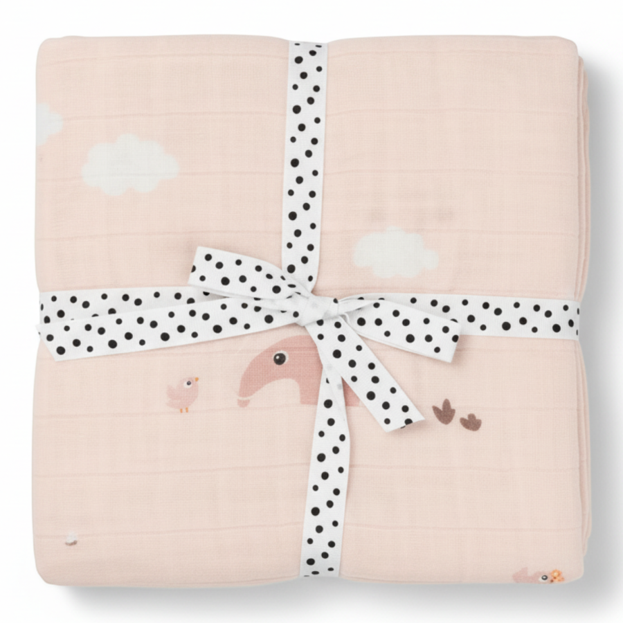 Otulacz Kocyk Bawełniany 120x120cm Playground Powder / Done by Deer