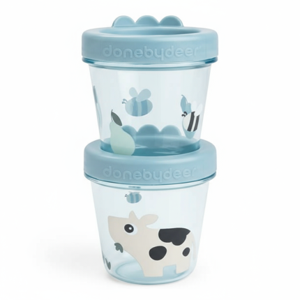 Pojemniki na żywność dla dzieci Tiny Farm Blue, 2 szt. / Done by Deer