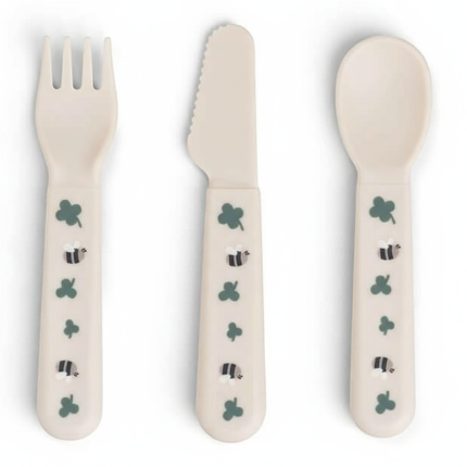 Sztućce dla dziecka Foodie Tiny Farm Sand / Done by Deer