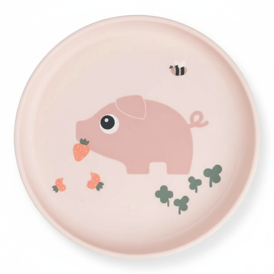 Talerzyk dla dziecka Foodie Tiny Farm Powder / Done by Deer