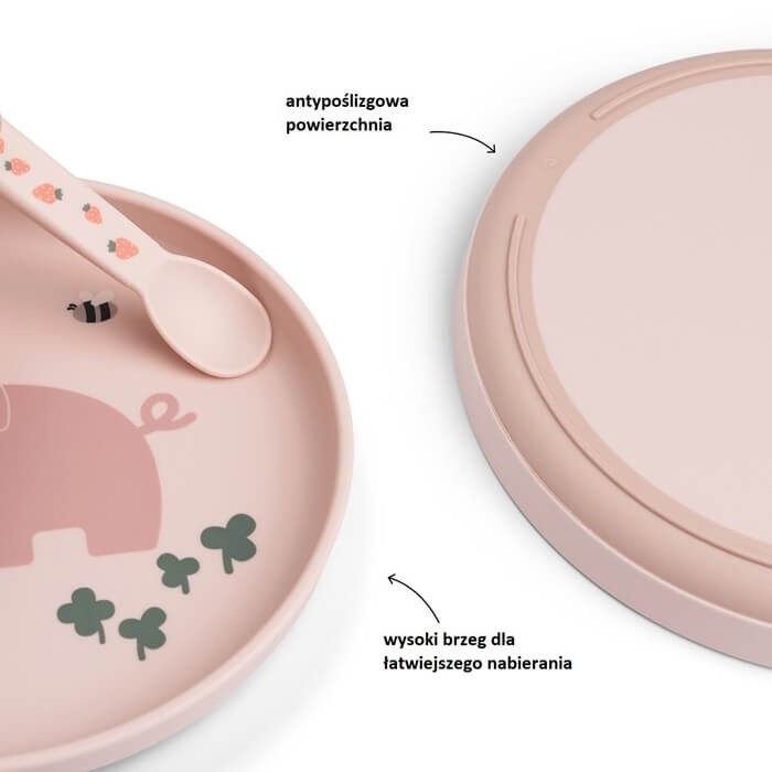 Talerzyk dla dziecka Foodie Tiny Farm Powder / Done by Deer