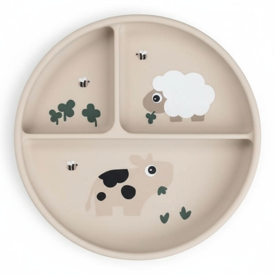 Talerzyk z przyssawką Tiny Farm Sand / Done by Deer