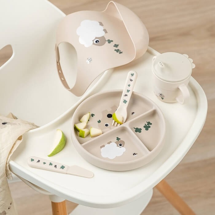 Talerzyk z przyssawką Tiny Farm Sand / Done by Deer