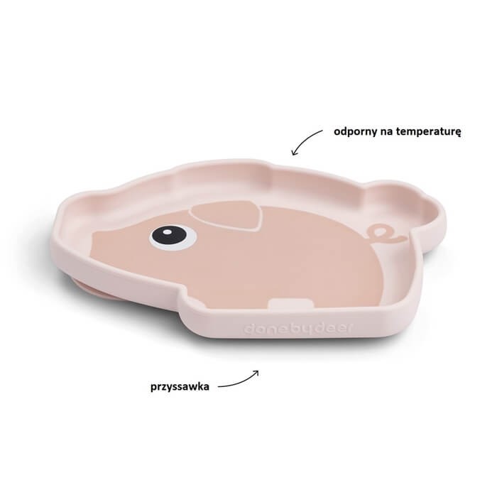 Talerzyk z przyssawką Świnka Pigee Powder / Done by Deer