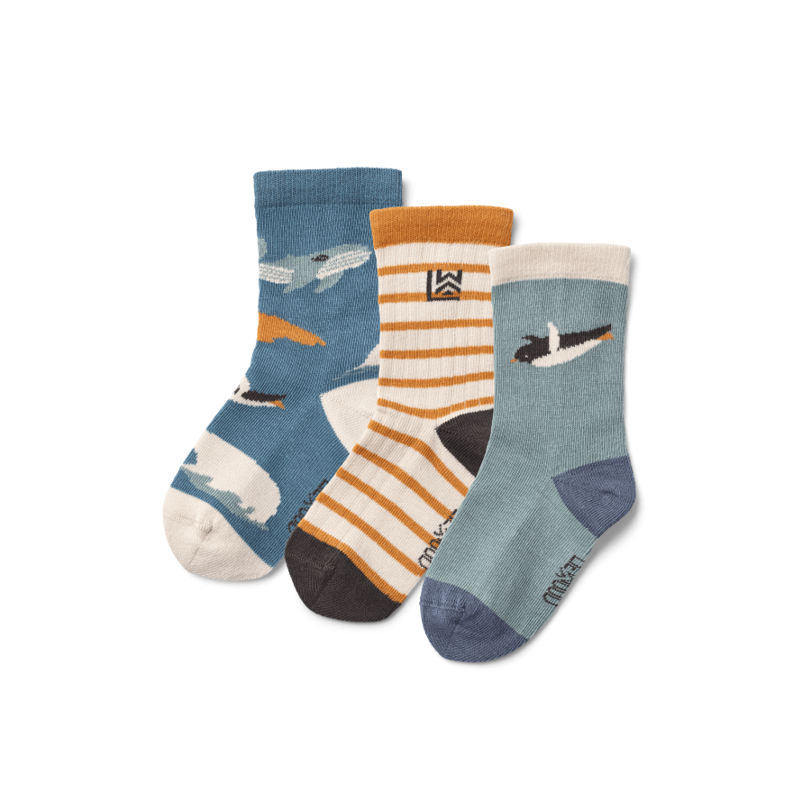Skarpetki Silas, 3-pack - Arctic sea, Ocean view / Liewood