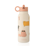 Butelka na wodę Falk, 350 ml - cats and dogs, sandy / Liewood
