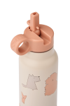 Butelka na wodę Falk, 350 ml - cats and dogs, sandy / Liewood