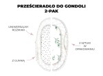 Prześcieradło do gondoli We Care 2-pak Jasny szary-Mięta / Sleepee