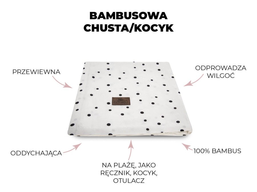 Bambusowy Jungle Powder Pink - 3 w 1 chusta, otulacz i kocyk / Sleepee