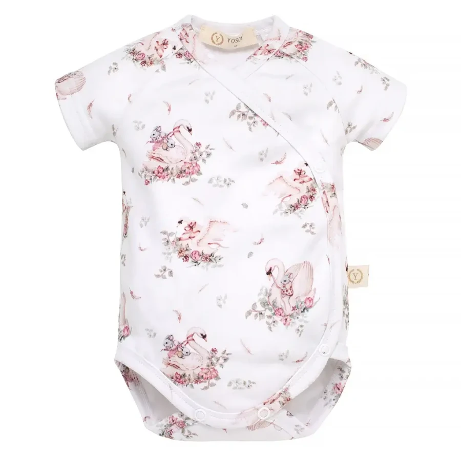 Body organic cotton krótki rękaw - LITTLE SWAN / YOSOY