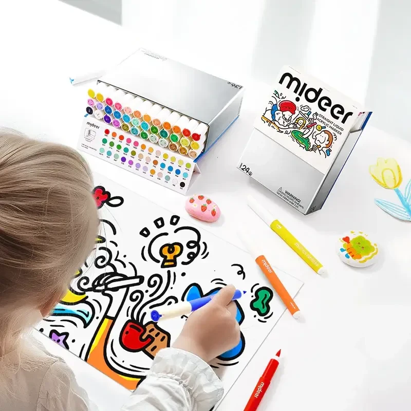 Markery akrylowe w płynie (36 kolorów) / Mideer