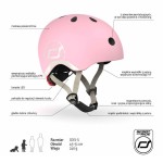Kask XXS-S dla dzieci 1rż+ Rose / Scootandride