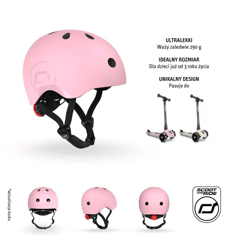 Kask S-M dla dzieci 3+ Rose / Scoot&Ride